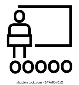 conference thin line vector icon