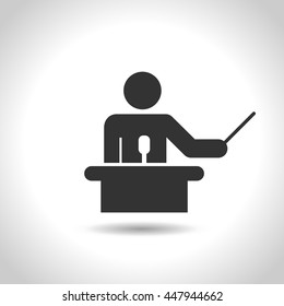 Conference, Training, presentation icon. Vector.