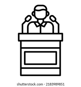 Conference vector icon. Can be used for printing, mobile and web applications.