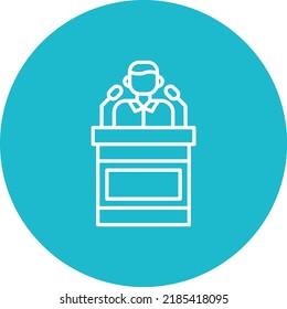 Icono de vector de conferencia. Se puede usar para imprimir, móviles y aplicaciones web.