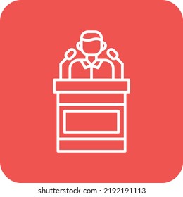 Icono de vector de conferencia. Se puede usar para imprimir, móviles y aplicaciones web.