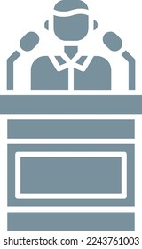 Conference vector icon. Can be used for printing, mobile and web applications.