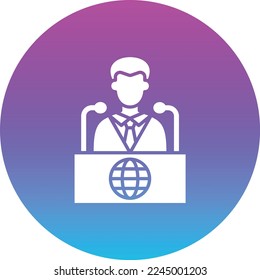 Conference vector icon. Can be used for printing, mobile and web applications.