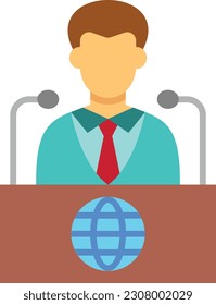 Konferenz-Vektorsymbol. Kann für Druck-, Mobil- und Web-Anwendungen verwendet werden.