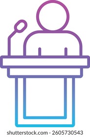 Conference vector icon. Can be used for printing, mobile and web applications.
