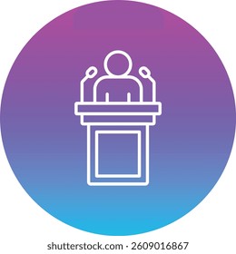 Conference vector icon. Can be used for printing, mobile and web applications.
