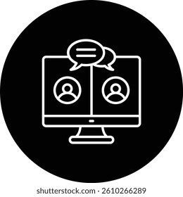 Conference vector icon. Can be used for printing, mobile and web applications.