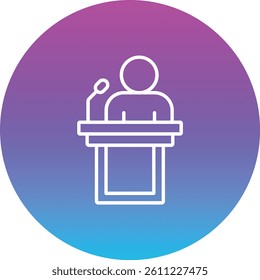 Conference vector icon. Can be used for printing, mobile and web applications.