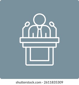 Conference vector icon. Can be used for printing, mobile and web applications.