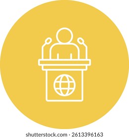 Conference vector icon. Can be used for printing, mobile and web applications.