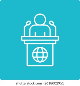 Conference vector icon. Can be used for printing, mobile and web applications.