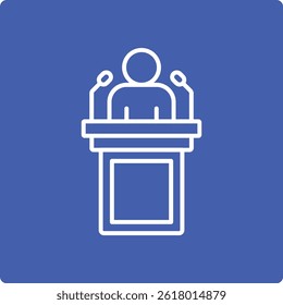 Icono de Vector de conferencia. Se puede utilizar para aplicaciones de impresión, móviles y de Web.