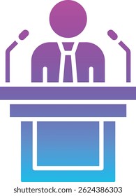 Icono de Vector de conferencia. Se puede utilizar para aplicaciones de impresión, móviles y de Web.