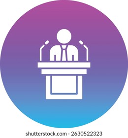 Ícone de vetor de conferência. Pode ser usado para impressão, aplicativos móveis e da Web.