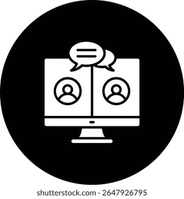 Conference vector icon. Can be used for printing, mobile and web applications.