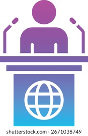 Konferenz-Vektorsymbol. Kann für Druck-, Mobil- und Web-Anwendungen verwendet werden.