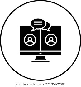 Conference vector icon. Can be used for printing, mobile and web applications.