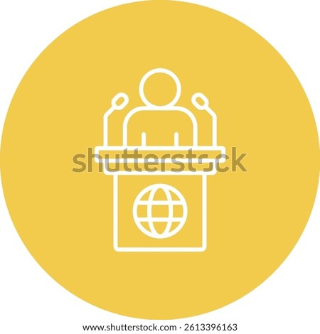 Conference vector icon. Can be used for printing, mobile and web applications.