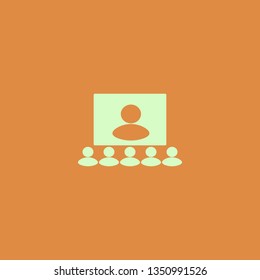 conference vector icon. flat design