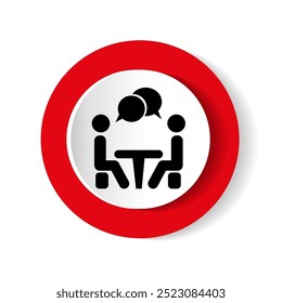 Conference vector icon for web design and mobile phone applications.