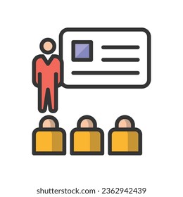 Conference vector icon which can easily modify or edit

