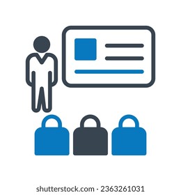 Conference vector icon which can easily modify or edit

