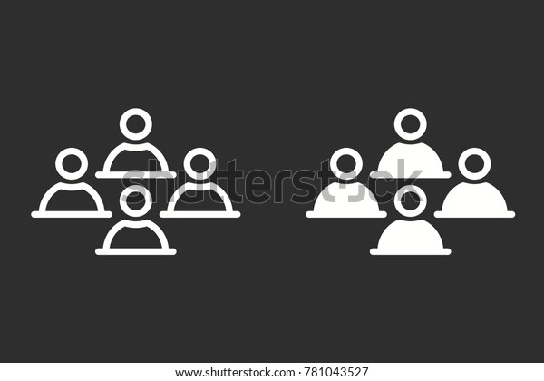 conference vector icon white illustration isolated stock vector royalty free 781043527 shutterstock