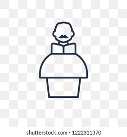 Conference vector outline icon isolated on transparent background, high quality linear Conference transparency concept can be used web and mobile