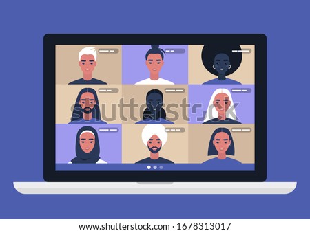Conference video call, remote project management, quarantine, working from home