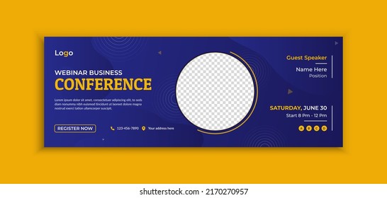 Conference web banner social media cover and web banner template