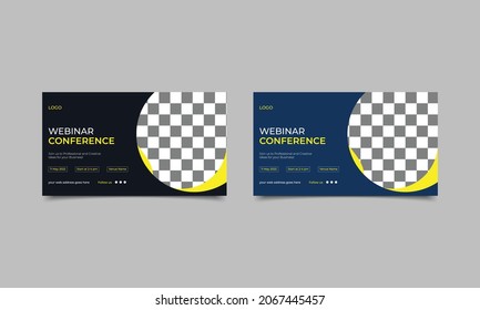 Conference web banner template design. vector illustration..eps