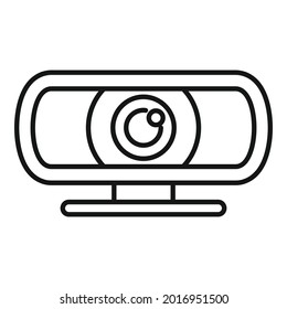 Conference web camera icon outline vector. Video camcorder. Movie film
