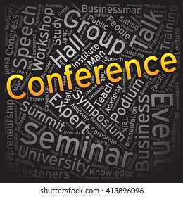 Conference ,Word cloud art background