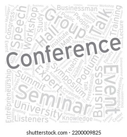 Conference Word Cloud Art Detailed Vector