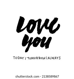 Confession of love. Postcard for loved one