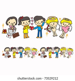 Confession of love of Valentine