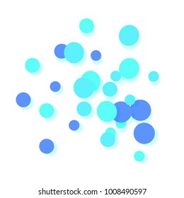 Confetti abstract background. Bright colorful vector confetti isolated on white background.