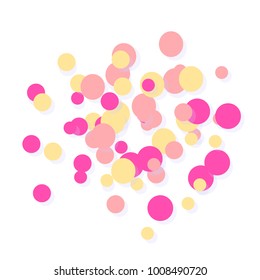 Confetti abstract background. Bright colorful vector confetti isolated on white background.