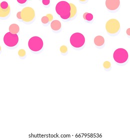 Confetti abstract background. Bright colorful vector confetti isolated on white background.