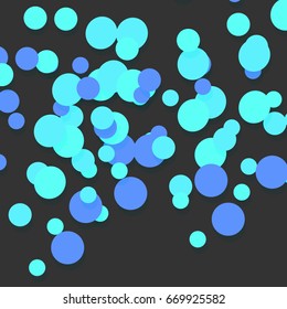 Confetti abstract background. Bright colorful vector confetti isolated on black background.