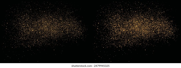 Confetti abstract gold glitter luxury background. Vector illustration of realistic gold glitter stardust texture isolated background design