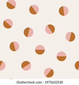 Confetti  abstract seamless pattern. Vector pattern with dots. Modern pattern with polka dots. For the design of textiles, wrapping paper, wallpaper.