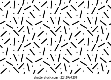 Confetti background abstract black white pattern. Vector holiday illustration. Festive and stylish confetti background. Concept of happy birthday, party and holidays. 