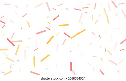 Confetti background abstract colorful pattern. Isolated on the white. Vector holiday illustration. Festive and stylish confetti background. Concept of happy birthday, party and holidays.
