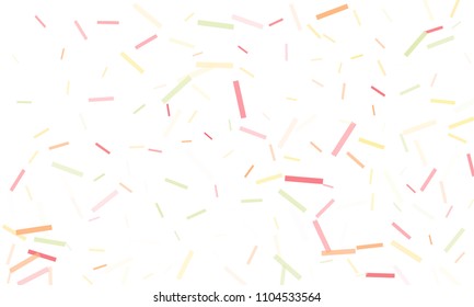 Confetti background abstract colorful pattern. Isolated on the white. Vector holiday illustration. Festive and stylish confetti background. Concept of happy birthday, party and holidays.