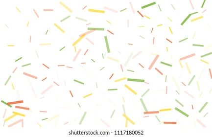Confetti background abstract colorful pattern. Isolated on the white. Vector holiday illustration. Festive and stylish confetti background. Concept of happy birthday, party and holidays.