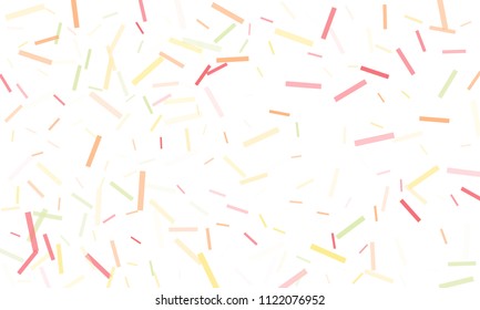 Confetti background abstract colorful pattern. Isolated on the white. Vector holiday illustration. Festive and stylish confetti background. Concept of happy birthday, party and holidays.
