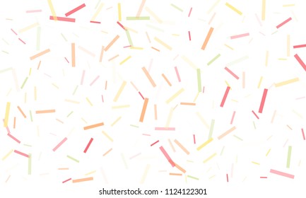 Confetti background abstract colorful pattern. Isolated on the white. Vector holiday illustration. Festive and stylish confetti background. Concept of happy birthday, party and holidays.