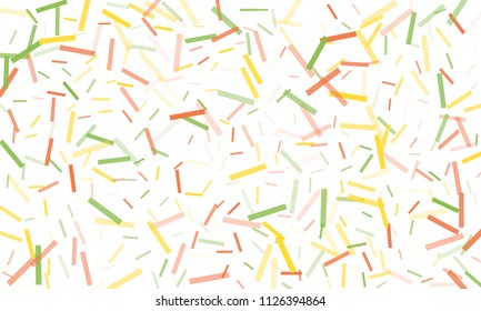 Confetti background abstract colorful pattern. Isolated on the white. Vector holiday illustration. Festive and stylish confetti background. Concept of happy birthday, party and holidays.