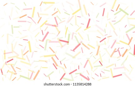 Confetti background abstract colorful pattern. Isolated on the white. Vector holiday illustration. Festive and stylish confetti background. Concept of happy birthday, party and holidays.